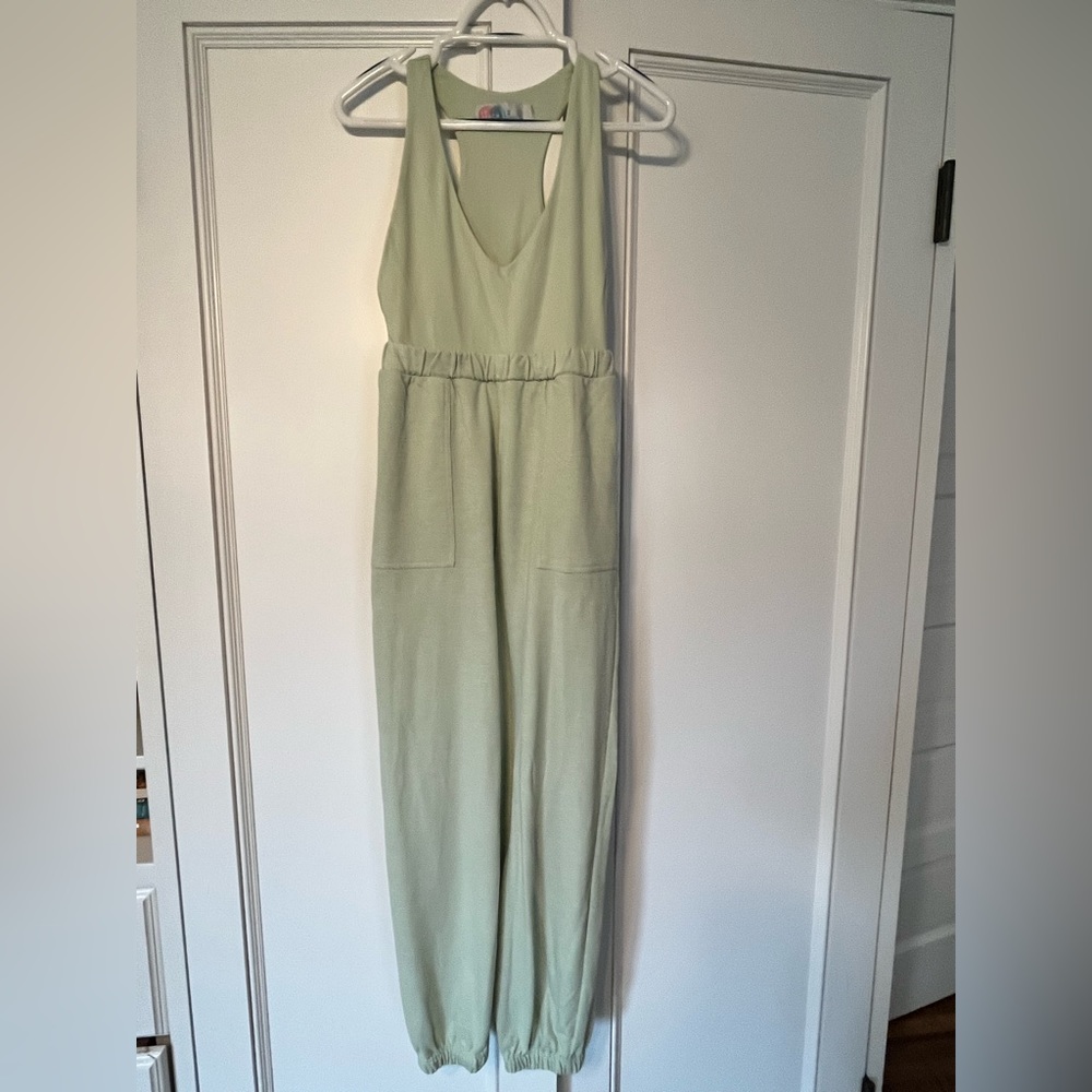 Free People Beach Kyle One Piece Green Jumpsuit Romper - Picture 2 of 16